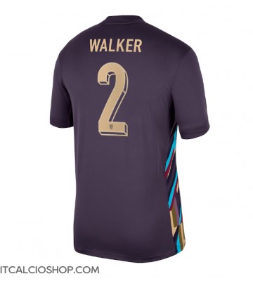 Inghilterra Kyle Walker #2 Seconda Maglia Europei 2024 Manica Corta